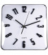 Horloge murale carrée en verre noir et blanc 31x31x5.5cm