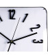 Horloge murale carrée en verre noir et blanc 31x31x5.5cm