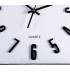 Horloge murale carrée en verre noir et blanc 31x31x5.5cm