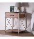 Night Stand MDF Wood and black metal 48x40x60cm