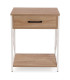 Night Stand MDF Wood and black metal 48x40x60cm