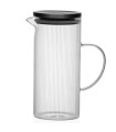 Carafe en verre strié 1.4L 15x10x22cm