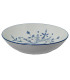 Service de 18 assiettes en porcelaine florale bleue: plates, creuses et à dessert