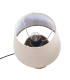 Lampe à poser en osier tressé et abat-jour beige 25x25x32cm