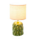 Table Lamp blue ceramic and white lampdshade