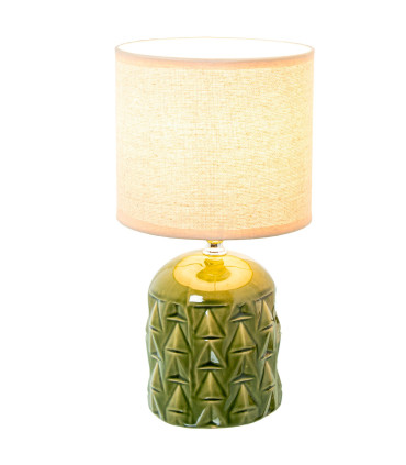 Table Lamp blue ceramic and white lampdshade