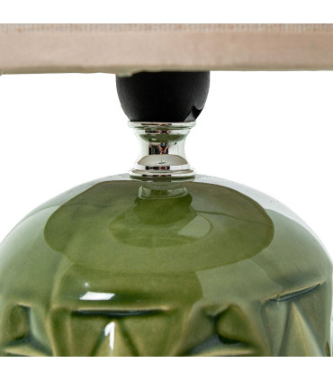 Table Lamp blue ceramic and white lampdshade
