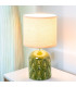 Table Lamp blue ceramic and white lampdshade