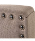 Tête de lit tissu beige cloutée 160x7x127cm
