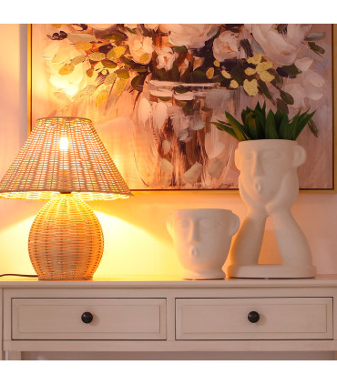 Table Lamp Rattan 30x30x31cm