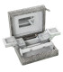 Silver metal jewelry box 27x21x7cm