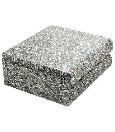 Silver metal jewelry box 27x21x7cm