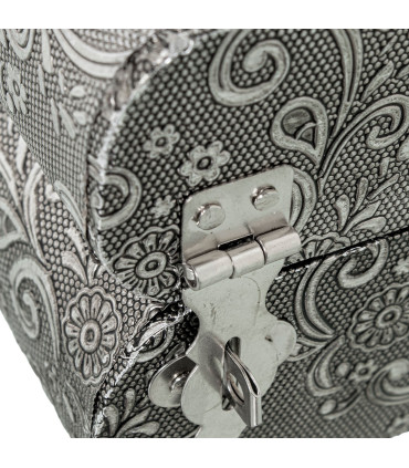 Silver metal jewelry box 27x21x7cm