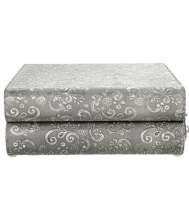 Silver metal jewelry box 27x21x7cm