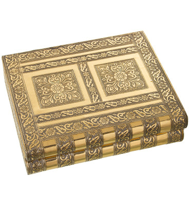 Silver metal jewelry box 27x21x7cm