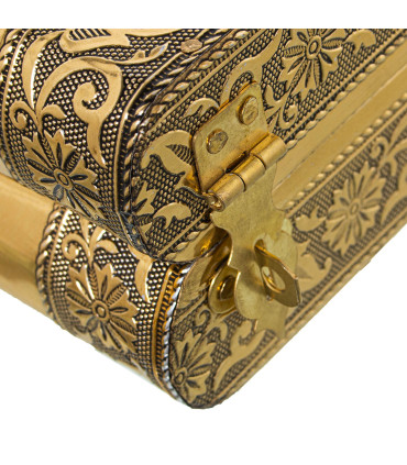 Silver metal jewelry box 27x21x7cm