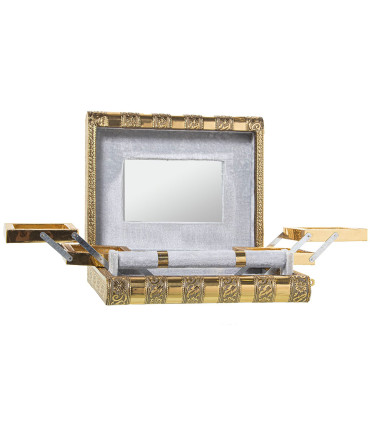 Silver metal jewelry box 27x21x7cm