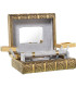 Golden metal jewelry box 27x21x7cm