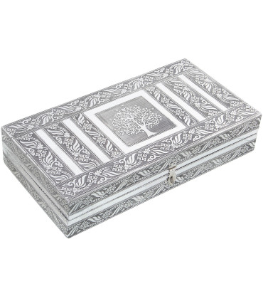 Golden metal jewelry box 38x20x8cm