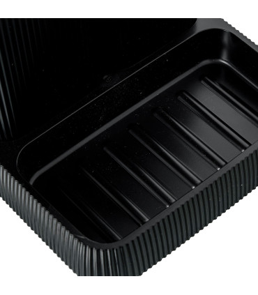 Set salle de bain acrylique noir 15x16x15cm