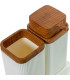 Set salle de bain acrylique blanc 15x16x15cm
