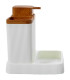 Set salle de bain acrylique blanc 15x16x15cm