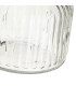 Bocal cuisine en verre strié avec bouchon bois 600ml