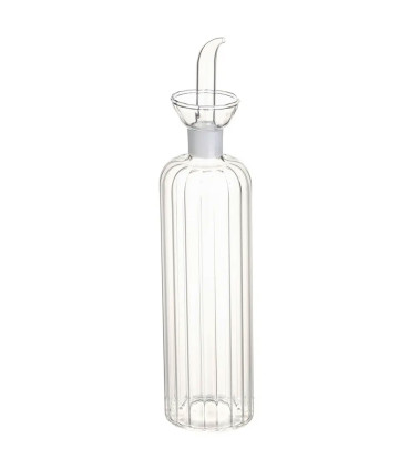 Huilier ou vinaigrier en verre strié anti goutte 500ml
