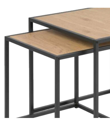 Nesting Table - MDF and Metal 34x34x37cm