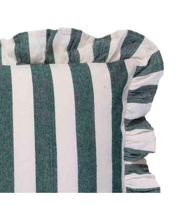 Coussin blanc à rayures grises 60x40cm