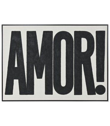 Painting Amor black and white 103x4.5x143cm