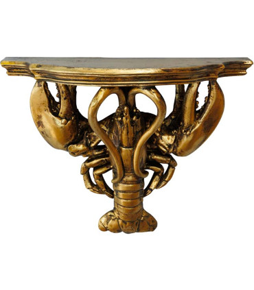 Wall Shelf Gold Resin lobster