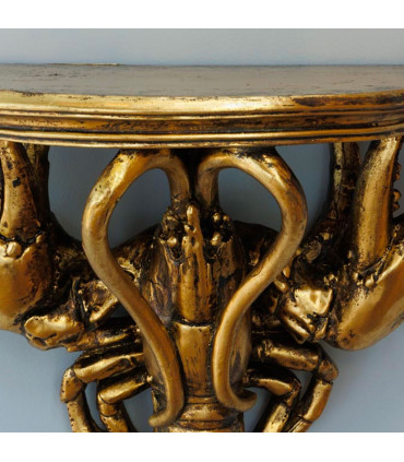 Wall Shelf Gold Resin lobster