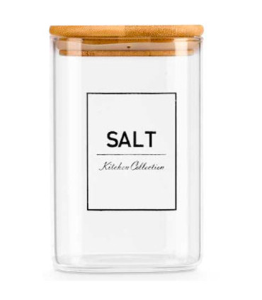 Bocal en verre avec bouchon hermétique bambou salt 1.2L