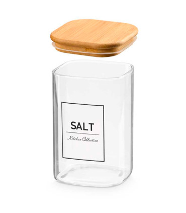 Bocal en verre avec bouchon hermétique bambou salt 1.2L