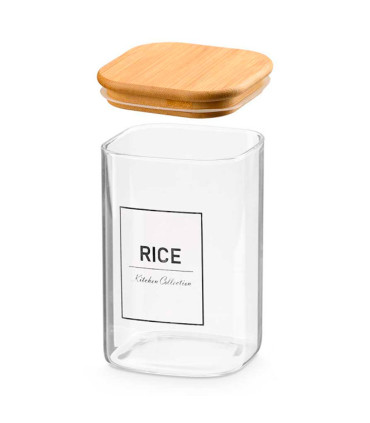 copy of Kitchen Glass Jar Bamboo Lid rice