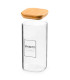 Kitchen Glass Jar Bamboo Lid spagetti 2.1L