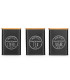 Set of 3 pots metal black 10x10x13.5cm