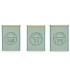 Set of 3 pots metal black 10x10x13.5cm