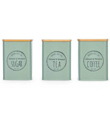 Set of 3 pots metal black 10x10x13.5cm
