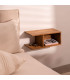 Bedside Table Wood beige 56x36x68cm