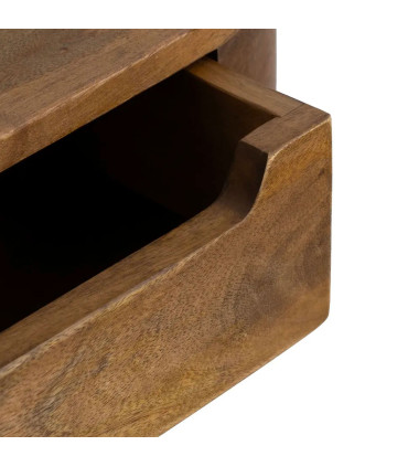 Table de chevet murale en bois de manguier 50x20x13cm
