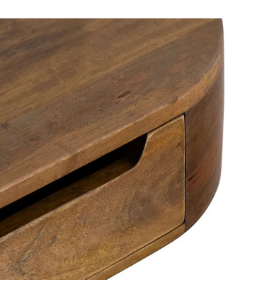 Table de chevet murale en bois de manguier 50x20x13cm