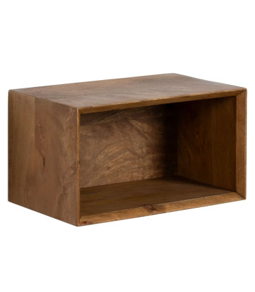 Table de chevet murale en bois de manguier 40.5x25x23cm