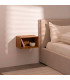 Table de chevet murale en bois de manguier 40.5x25x23cm