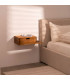 Set de 2 tables de chevet murales en bois de manguier 55x25x15cm