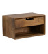 Bedside Table Wood beige 40x25x23cm
