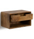 Bedside Table Wood beige 40x25x23cm