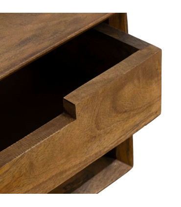 Bedside Table Wood beige 40x25x23cm