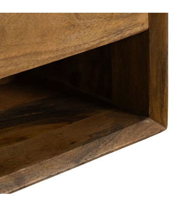 Bedside Table Wood beige 40x25x23cm